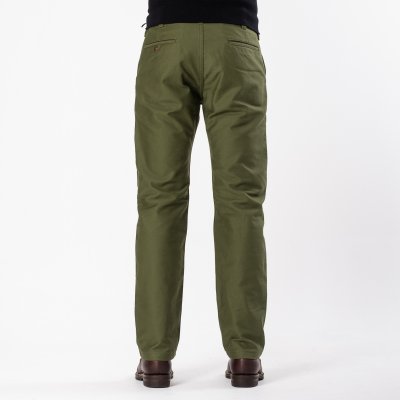 Pale Olive Cotton Whipcord Work Pants