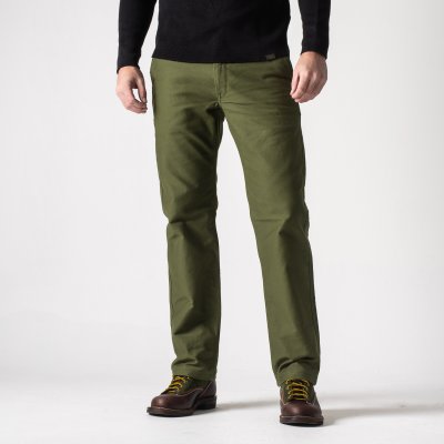 Pale Olive Cotton Whipcord Work Pants