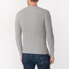 Waffle Knit Long Sleeved Crew Neck Thermal Top - Grey