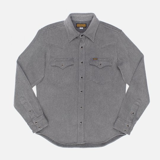 Top Dyed Heavy Kersey Western Shirt - Grey