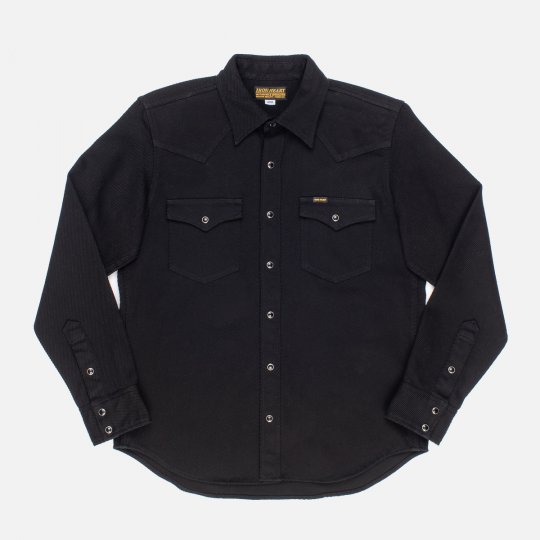 Heavy Kersey Western Shirt - Black