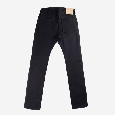 25oz Selvedge Denim Super Slim Jeans - Black/Black