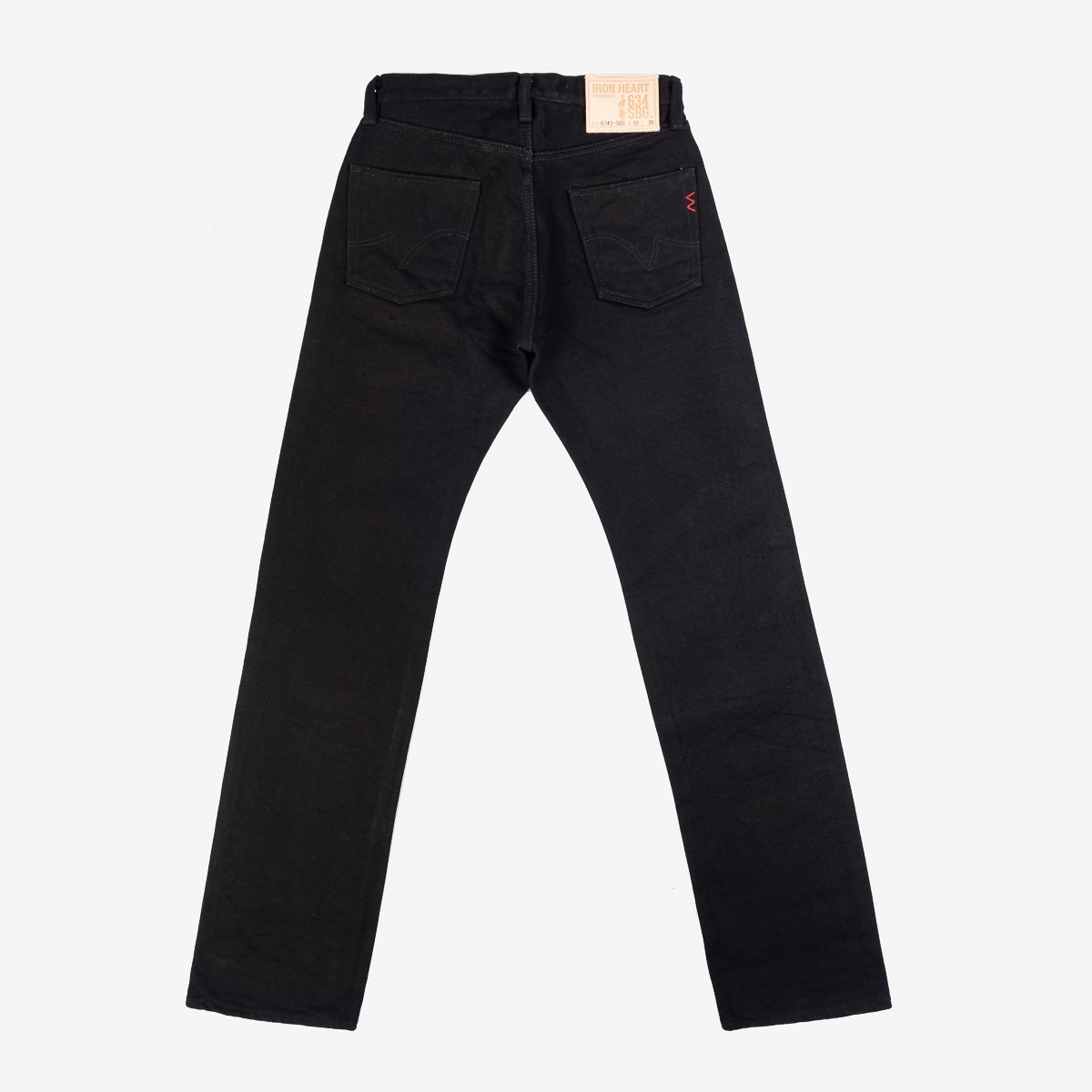 21oz Selvedge Denim Straight Cut Jeans - Superblack (Fades to Grey 