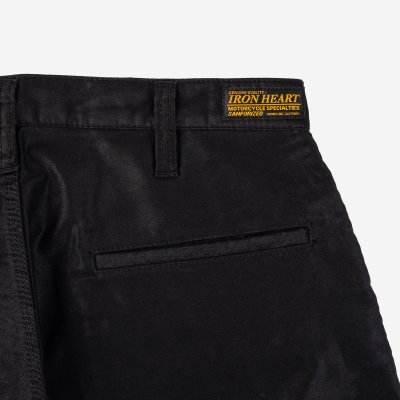 Cotton Whipcord Camp Shorts - Black