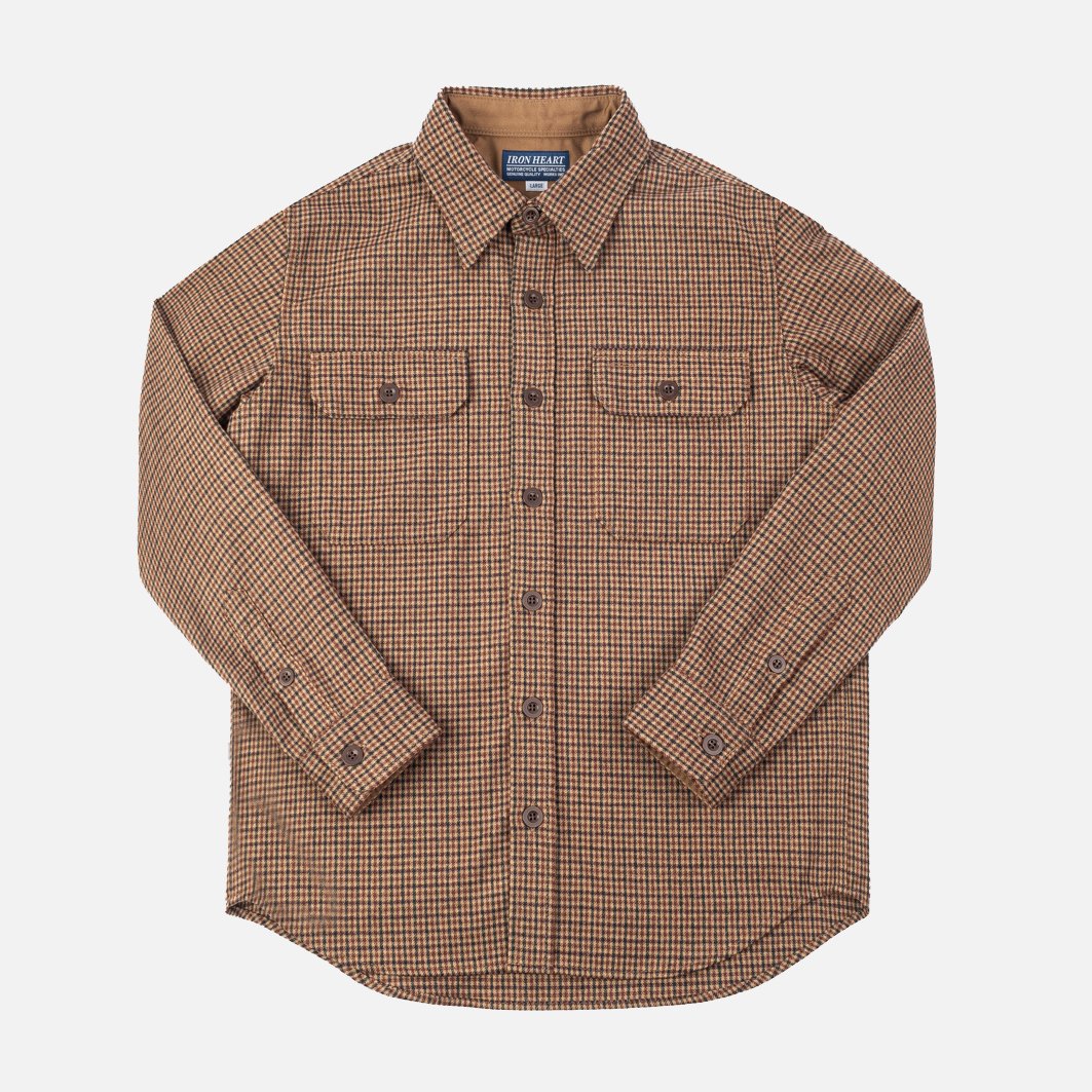 14oz Fox Brothers® Wool Halsway Gunclub Check Flannel CPO Shirt