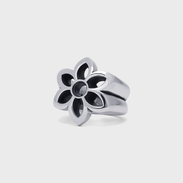 Crown Adjustable Cuff Ring - Sterling Silver | MULXIPLY